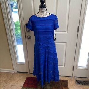 SIGNATURE BY SANGRIA ROYAL BLUE LACE DRESS